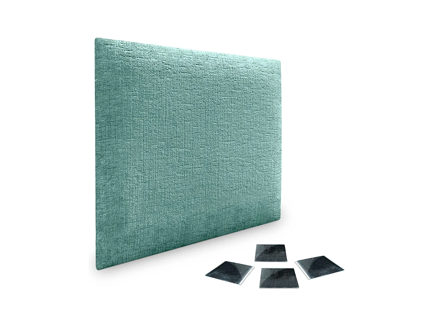 DHOME Lot de 1 Panneaux muraux acoustiques auto-adhésifs en laine écologique avec protection contre les chocs absorbants (Vert d'eau, 50 x 50 cm, x1)
