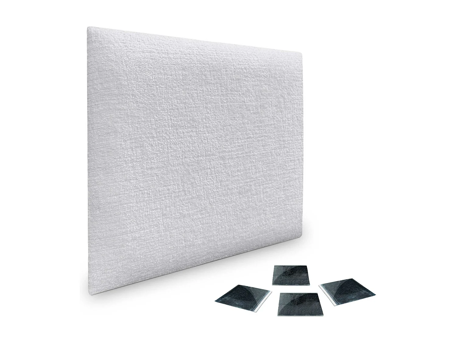 DHOME Lot de 1 Panneaux muraux acoustiques auto-adhésifs en laine écologique avec protection absorbante contre les chocs (Blanc, 50x50cm, x1)