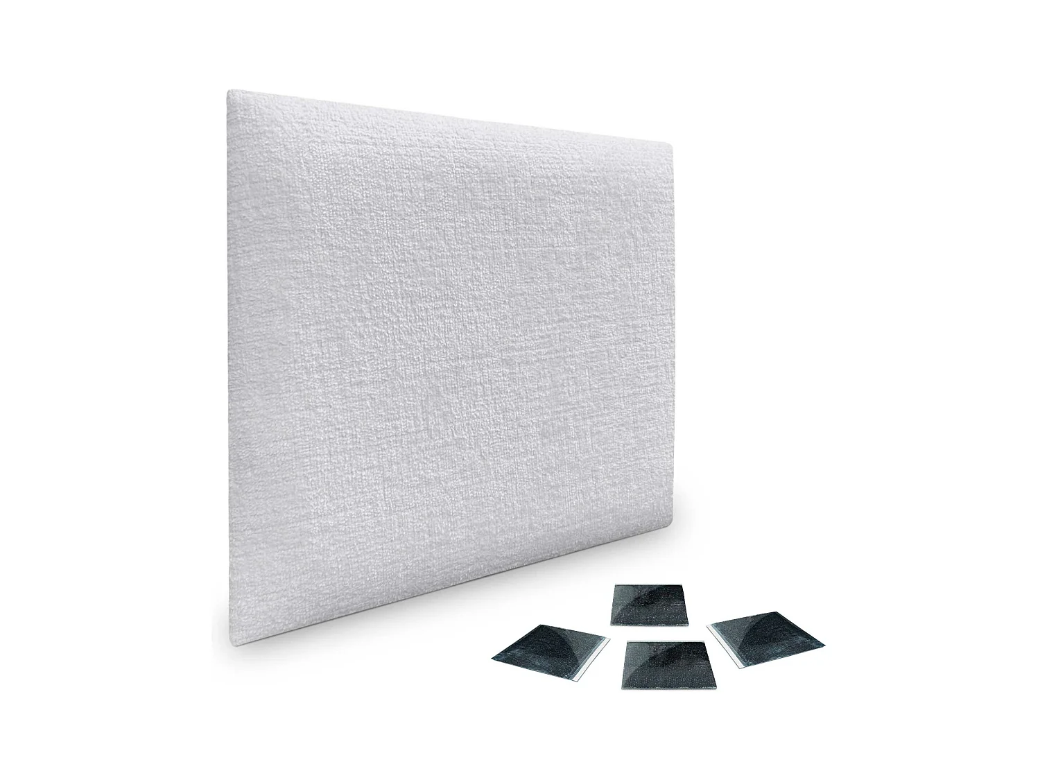 DHOME 1er-Set umweltfreundliche Wollpolsterplatten, selbstklebend, für schallabsorbierenden Wandschutz (weiß, 50 x 50 cm, x1)