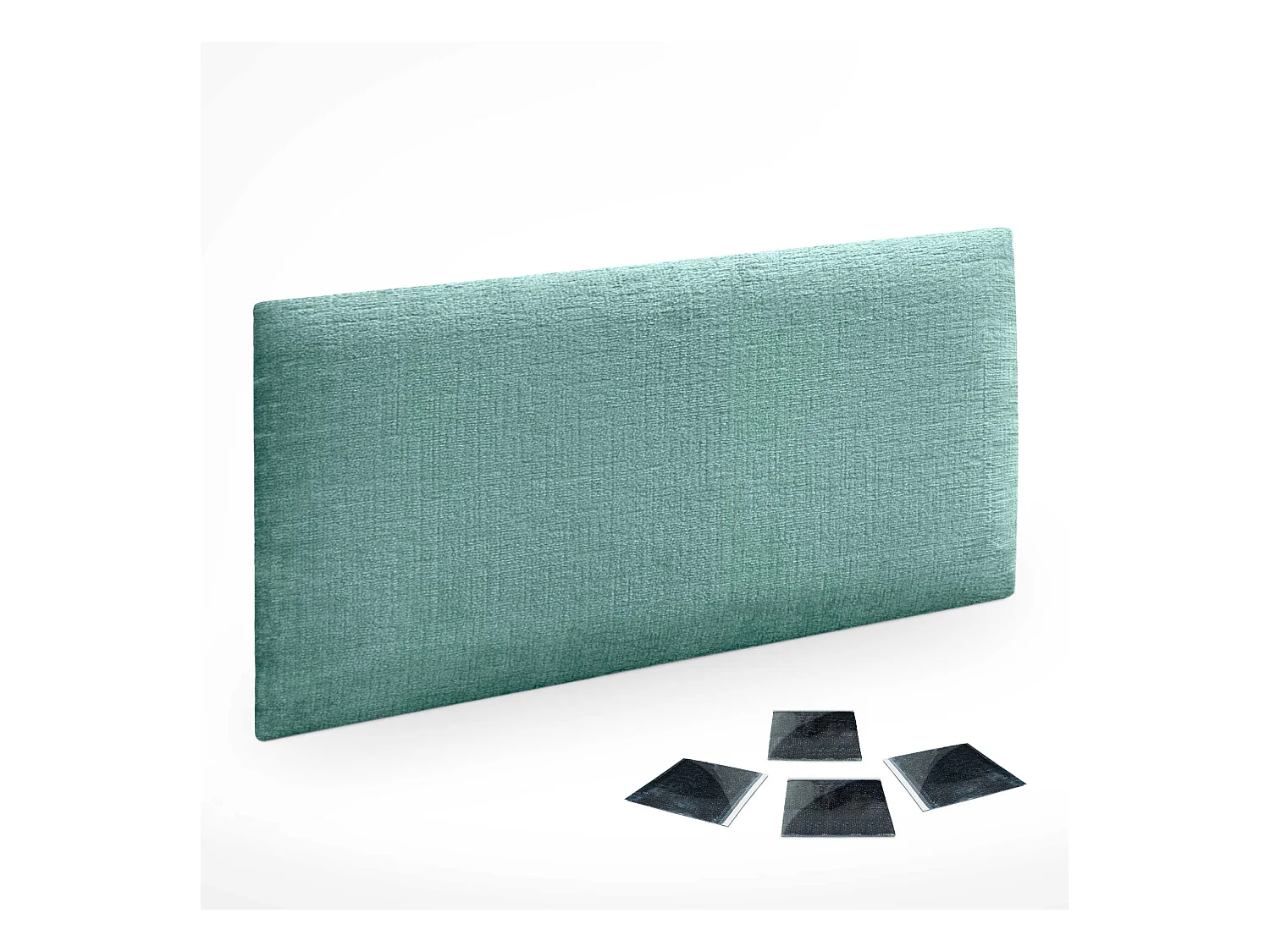 DHOME Lot de 1 Panneaux muraux acoustiques auto-adhésifs en laine écologique avec protection absorbante contre les chocs (Vert d'eau, 60 x 40 cm, x1)
