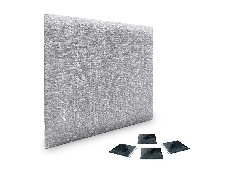 DHOME Lot de 1 Panneaux muraux acoustiques auto-adhésifs en laine écologique avec protection absorbante contre les chocs (Gris clair, 60 x 60 cm, x1)