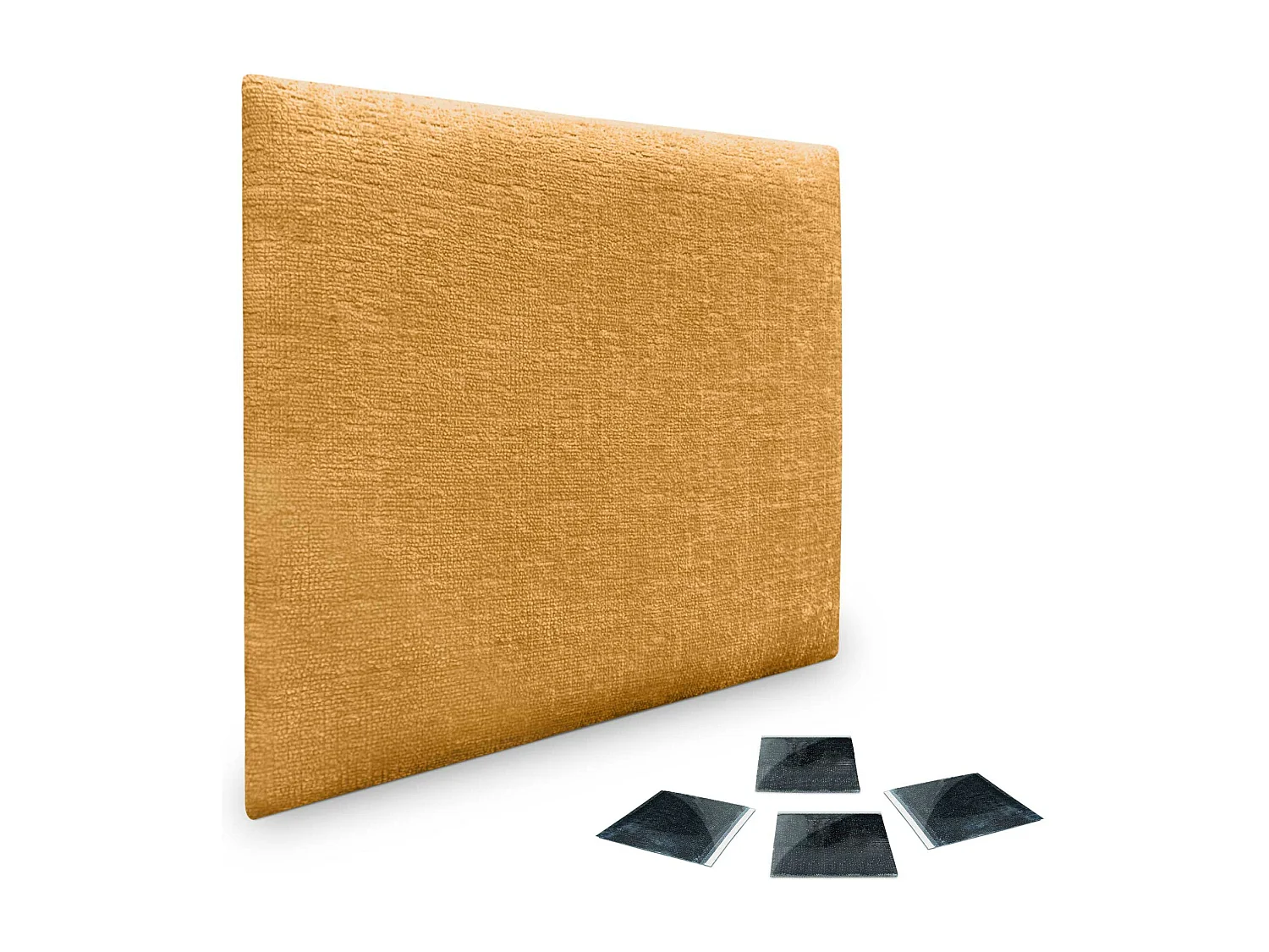 DHOME 1er-Set umweltfreundliche Wollpolsterplatten, selbstklebend, für akustisch absorbierenden Wandschutz (Senfgelb, 60 x 60 cm, x1)