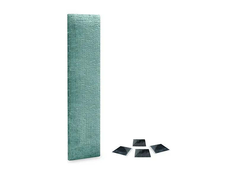 DHOME Lot de 1 Panneaux muraux acoustiques auto-adhésifs en laine écologique avec protection absorbante contre les chocs (Vert d'eau, 60 x 20 cm, x1)