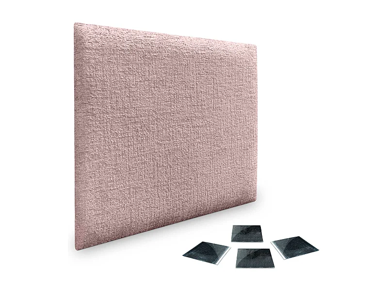 DHOME Lot de 1 Panneaux muraux acoustiques auto-adhésifs en laine écologique avec protection absorbante contre les chocs (Saumon, 50x50cm, x1)