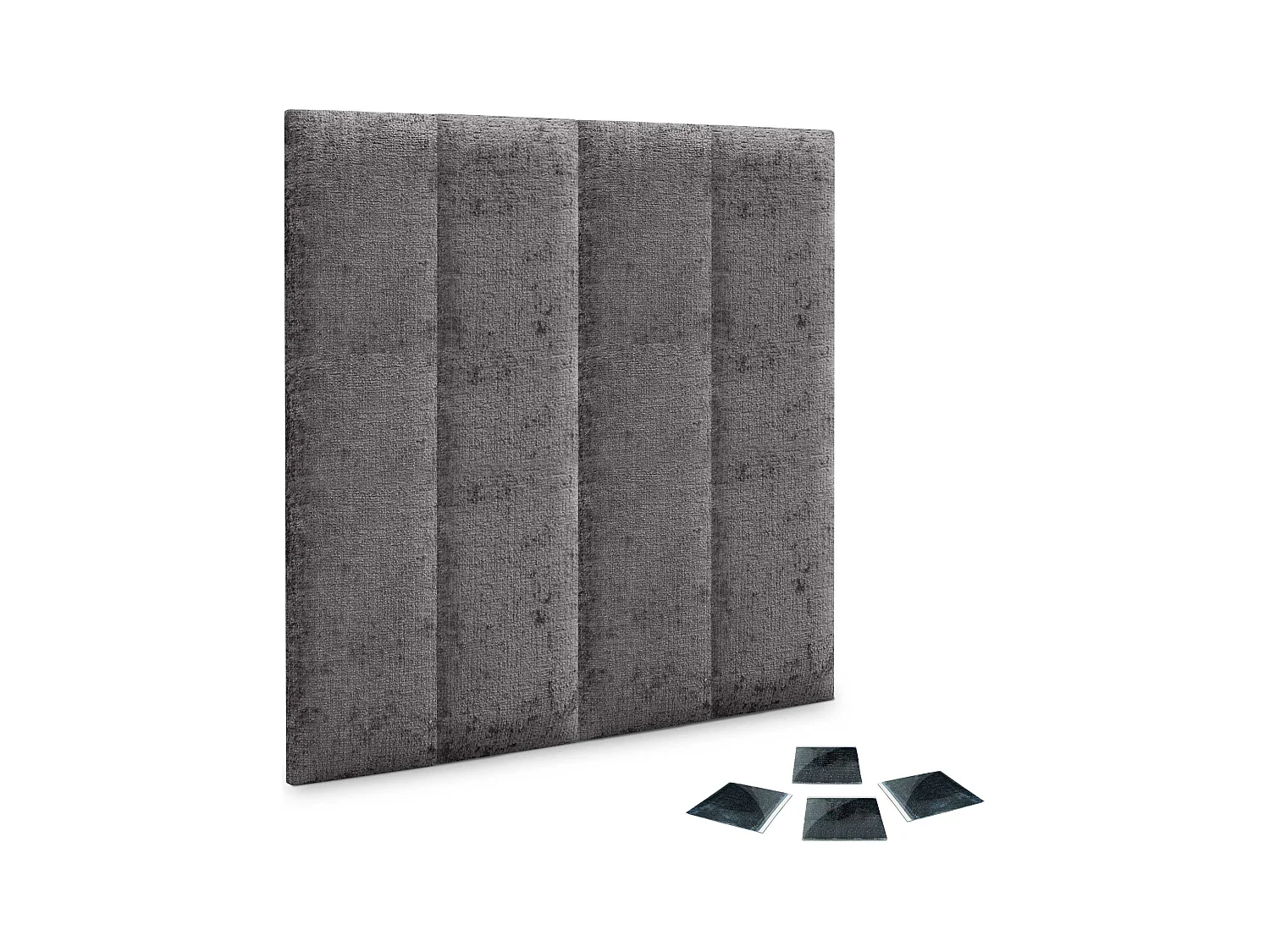 DHOME 4er-Set, umweltfreundliche Wollpolsterplatten, selbstklebende akustische Wandpaneele, saugfähiger Schutz (Dunkelgrau, 60 x 30 cm, x4)