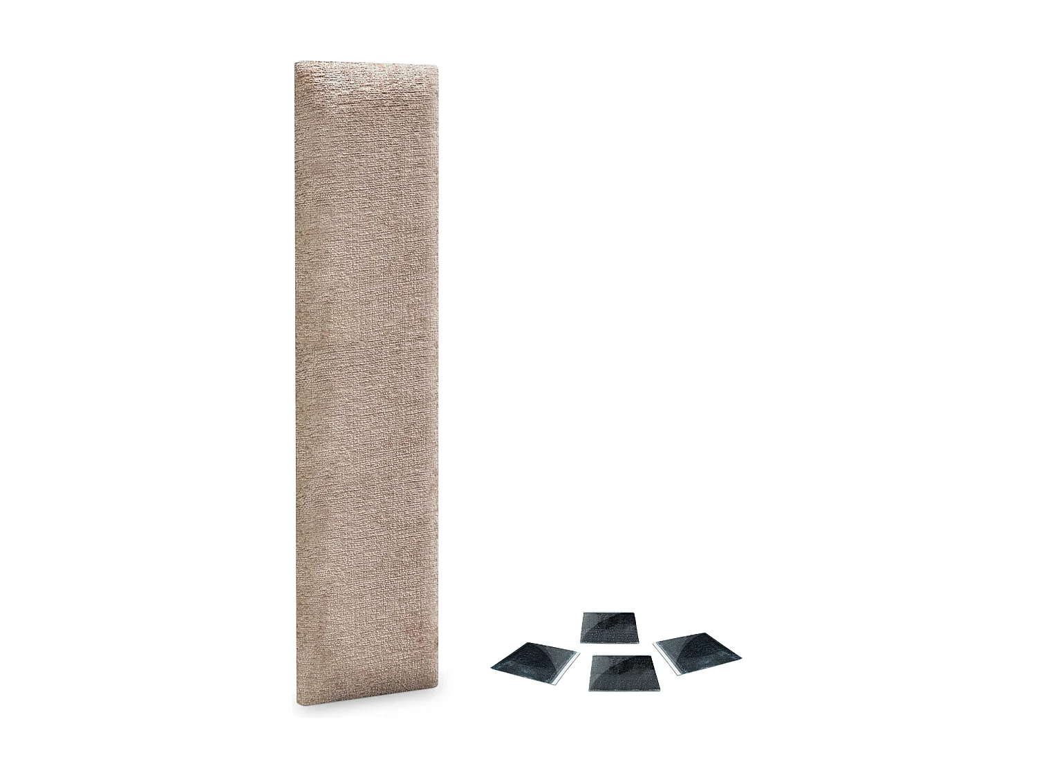 DHOME Lot de 1 Panneaux muraux acoustiques auto-adhésifs en laine écologique avec protection absorbante contre les chocs (Marron clair, 60x20cm, x1)