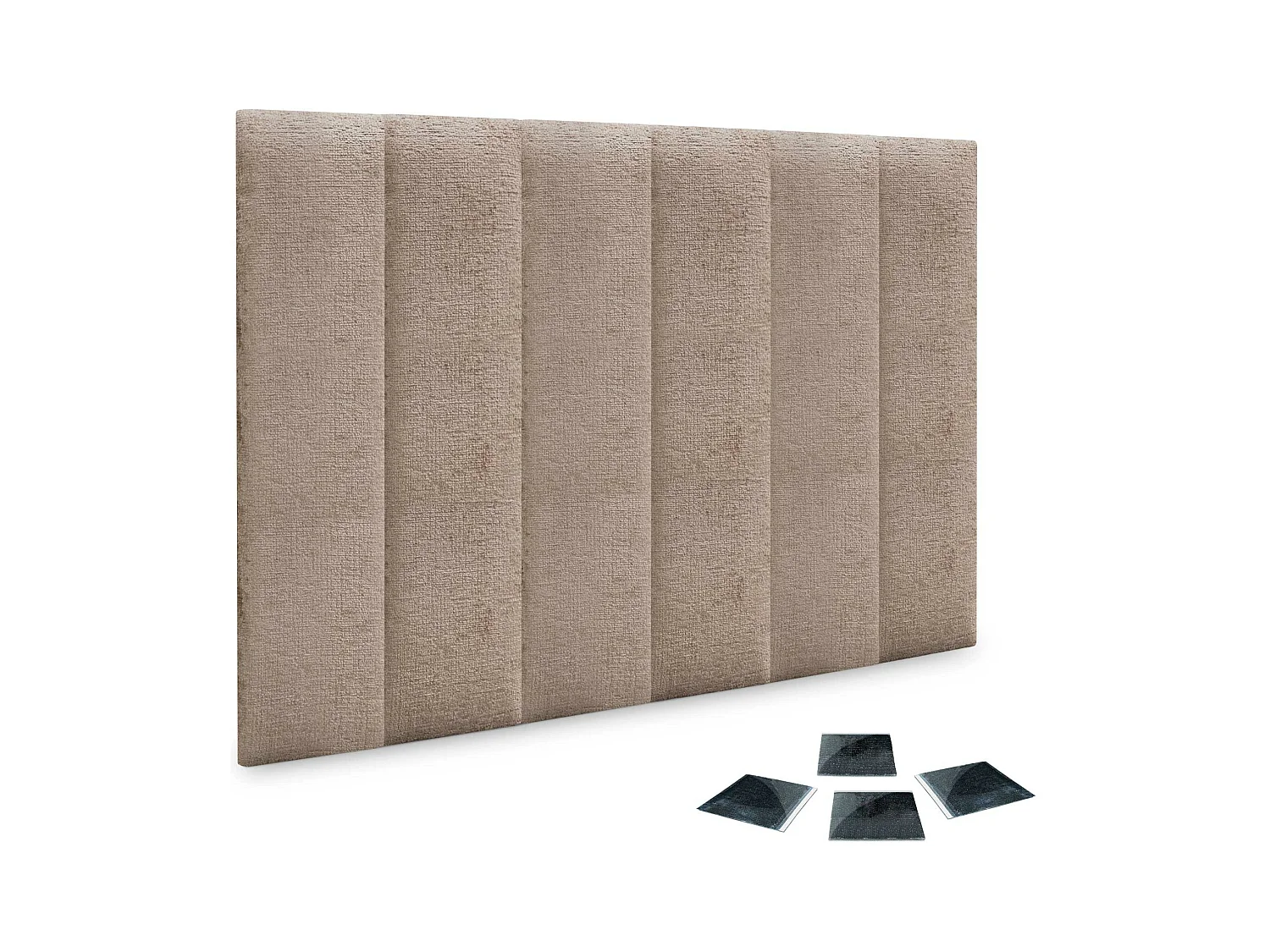 DHOME Lot de 6 panneaux muraux acoustiques auto-adhésifs en laine écologique protection absorbante contre les chocs (Marron, 60 x 30 cm, x6)