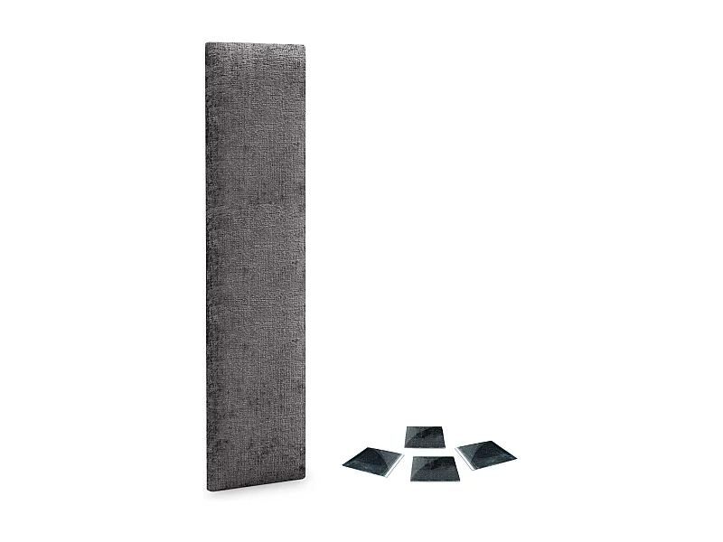 DHOME Juego de 1 Paneles Tapizados de Lana Ecológica Pack Autoadhesivos para Pared Acústicos Absorbentes Protección  (Gris Oscuro, 60x20cm, x1)