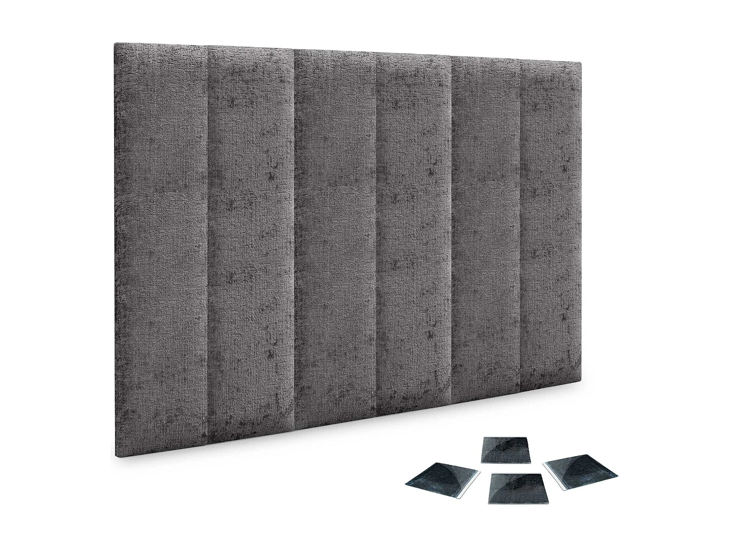 DHOME Lot de 6 panneaux muraux acoustiques auto-adhésifs en laine écologique protection absorbante contre les chocs (Gris Foncé, 60x30cm, x6)