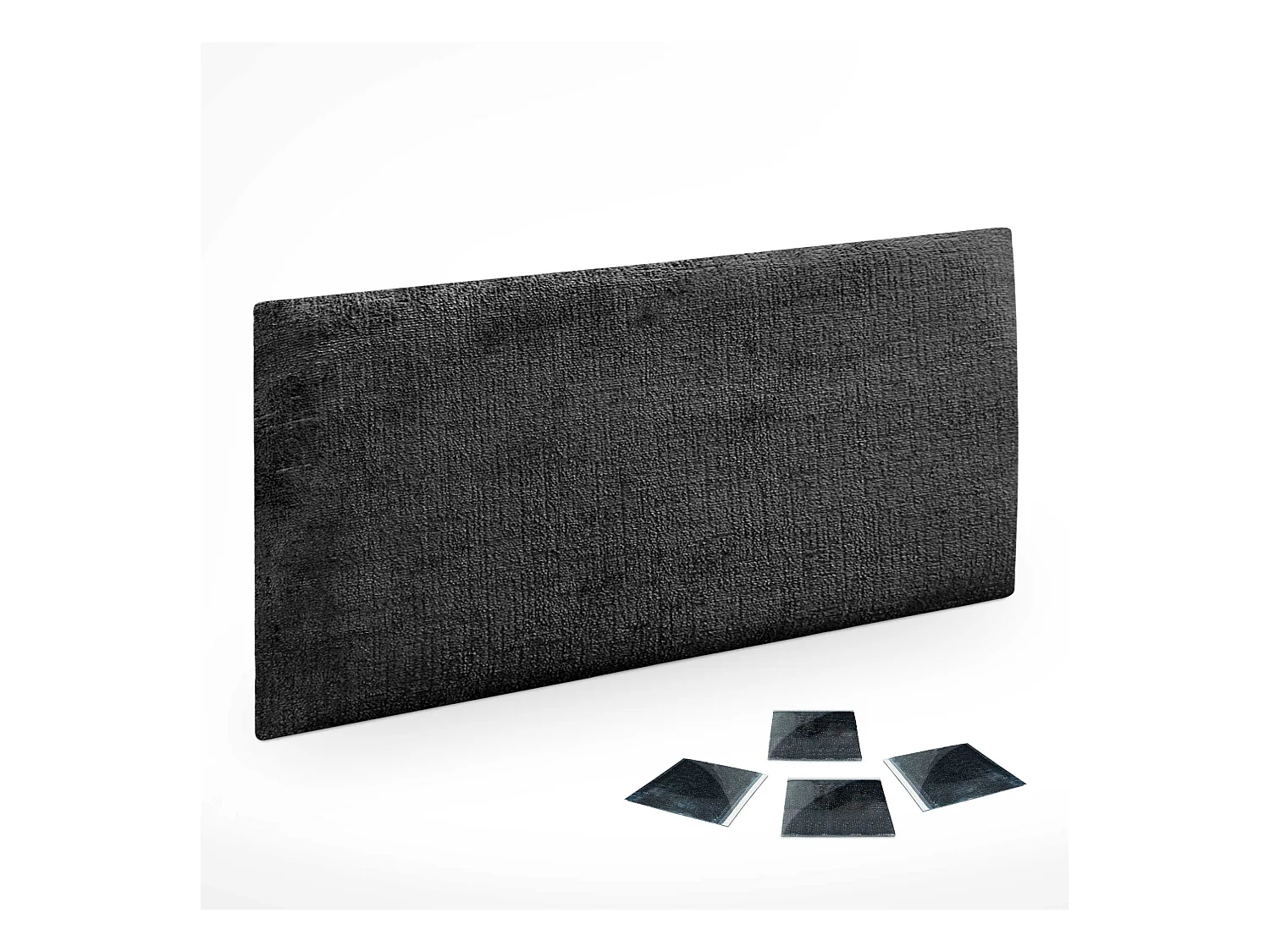 DHOME Lot de 1 Panneaux muraux acoustiques auto-adhésifs en laine écologique avec protection absorbante contre les chocs (Noir, 60x50cm, x1)
