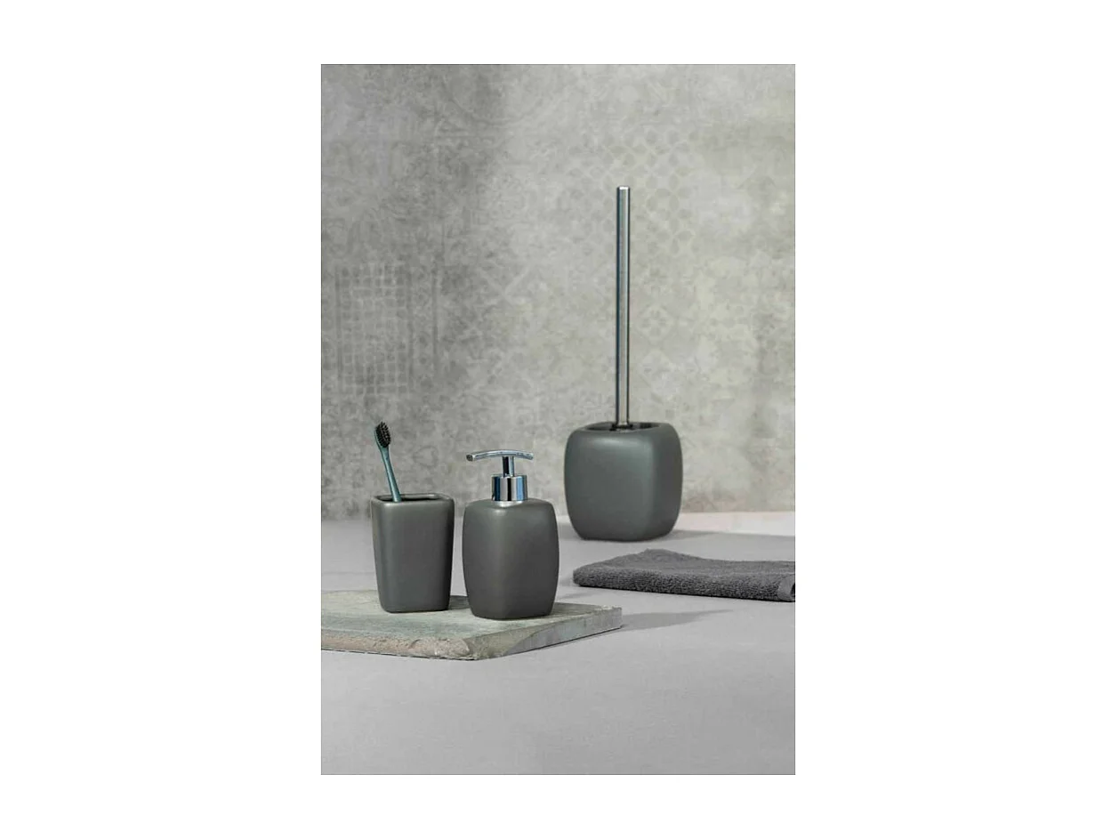 Distributeur de savon en céramique "Faro" - Gris - 410 ml