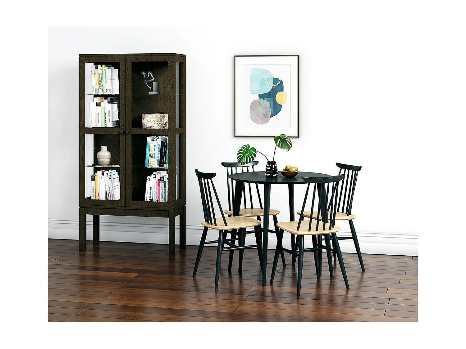 Vitrine 2 Portes "AbbeyWood" 170cm Marron