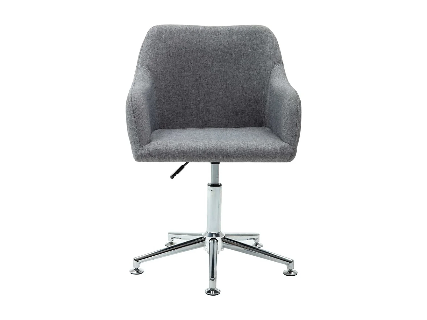 Sedia da Ufficio Girevole Grigio Chiaro in Tessuto