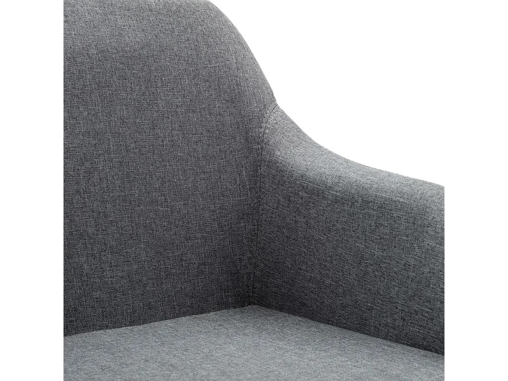 Sedia da Ufficio Girevole Grigio Chiaro in Tessuto