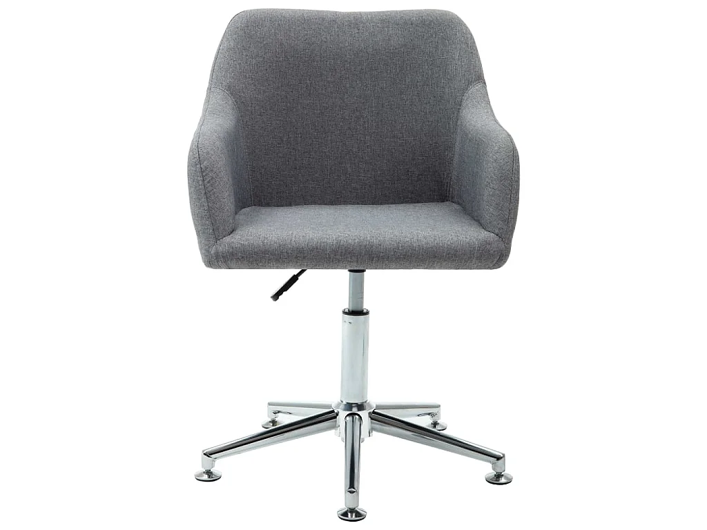 Chaise pivotante de bureau Gris clair Tissu