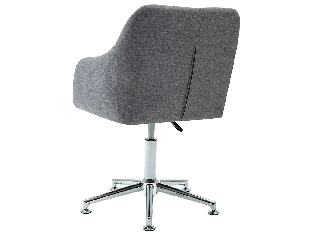 Chaise pivotante de bureau Gris clair Tissu