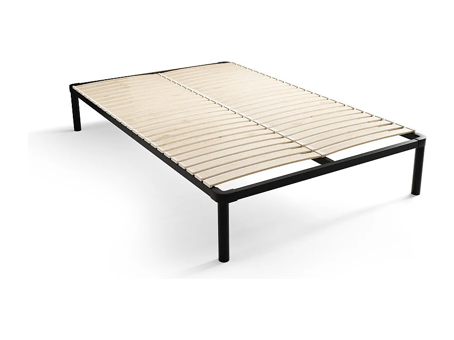 Sommier - cadre de lit Metal - 4 pieds Inclus 160 x 200 cm Gris