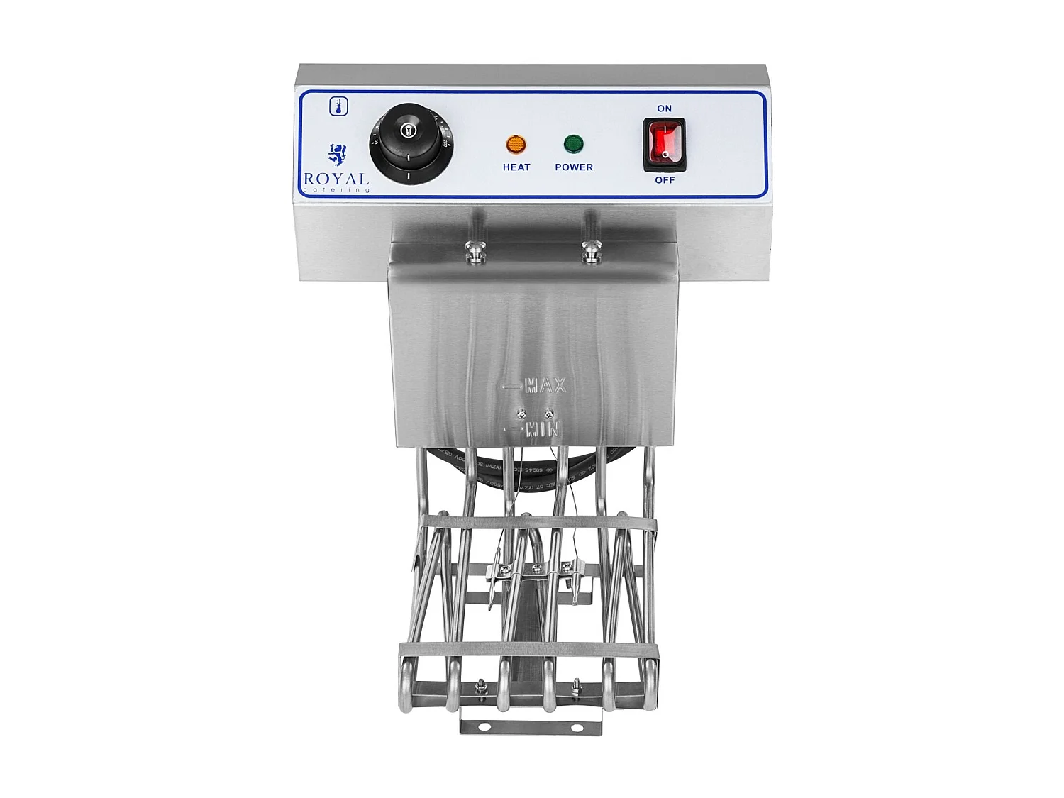 Freidora alta acero inoxidable 1 cuba 16 litros depósito extraíble con temporizador profesional 3614028