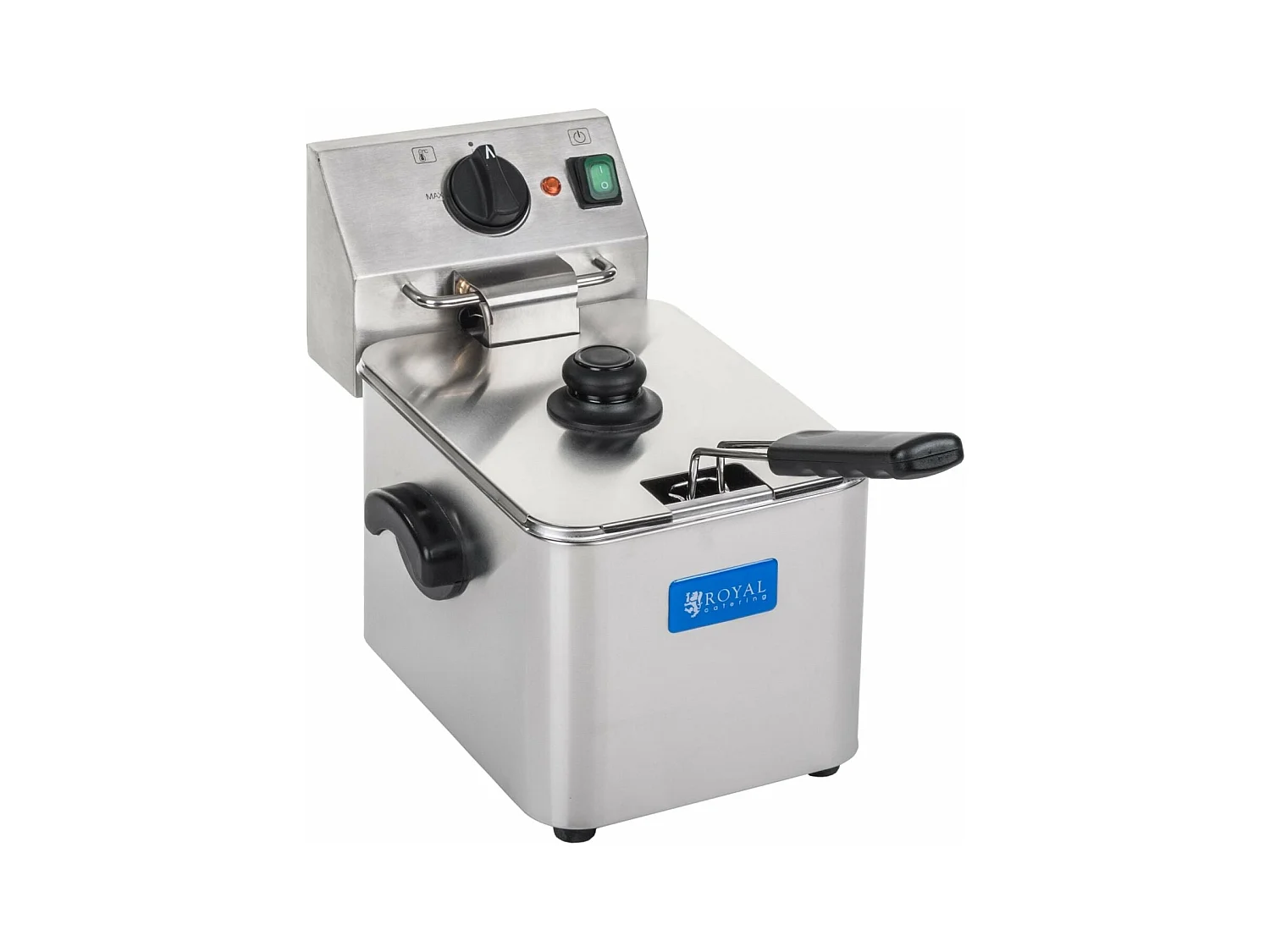 Friggitrice in acciaio inox 1 vasca 8 litri vasca estraibile professionale termostato EGO 3614006