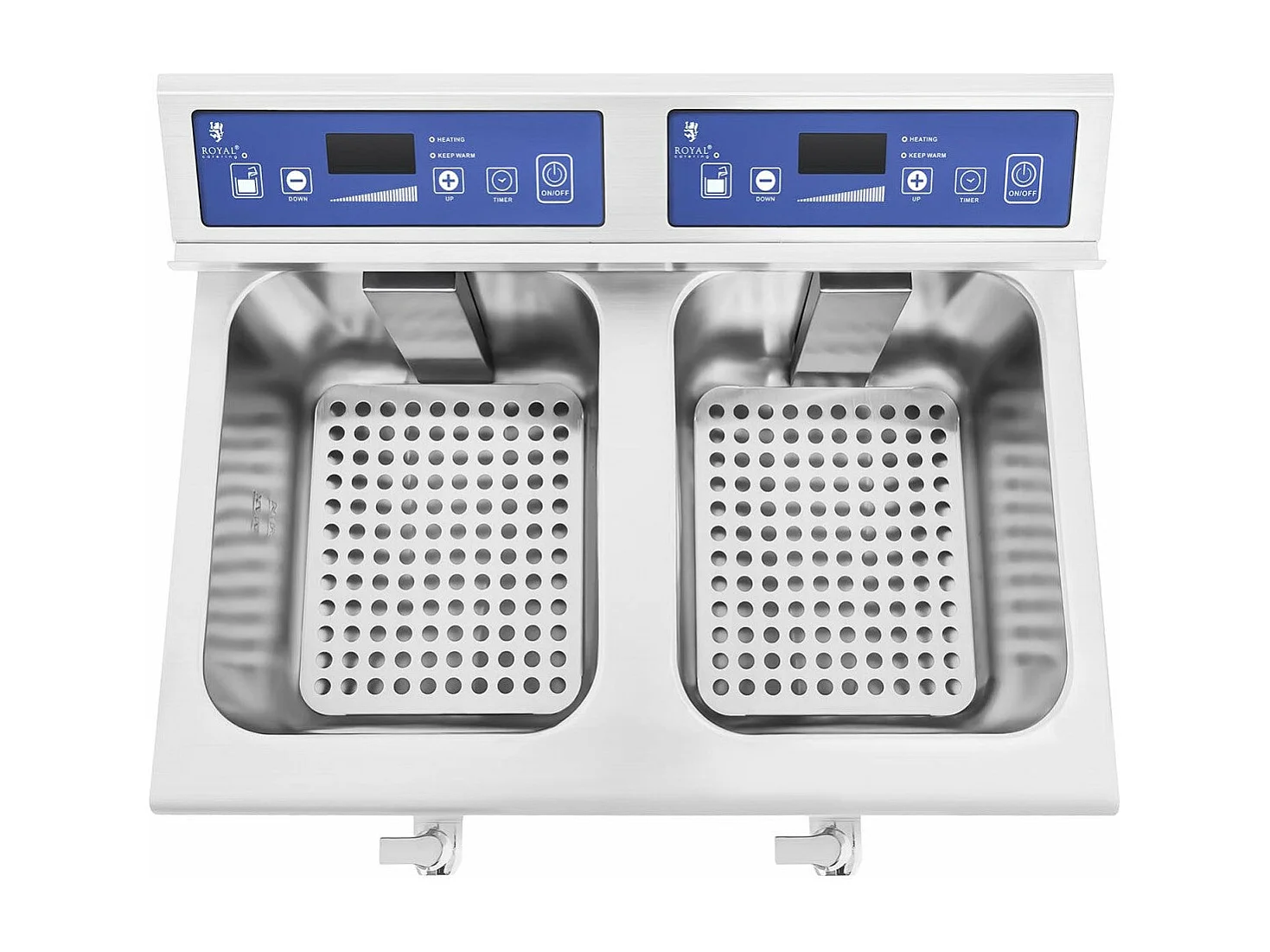 Fritadeira elétrica profissional para restaurante 2 x 10 litros 60 a 190°C 14_0001773