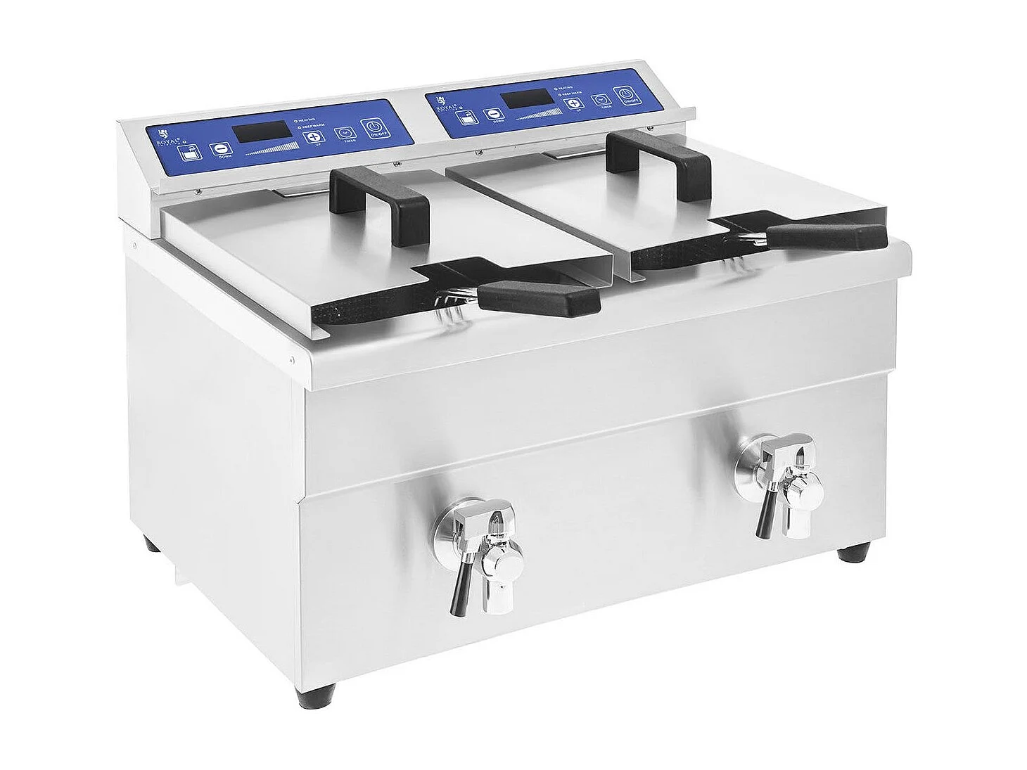 Fritadeira elétrica profissional para restaurante 2 x 10 litros 60 a 190°C 14_0001773