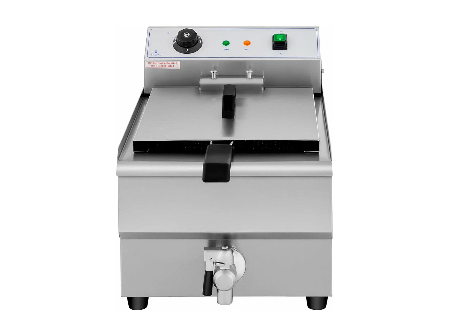 Fritadeira elétrica profissional para restaurante 1 x válvula de drenagem de 16 litros - 230 V 14_0001777