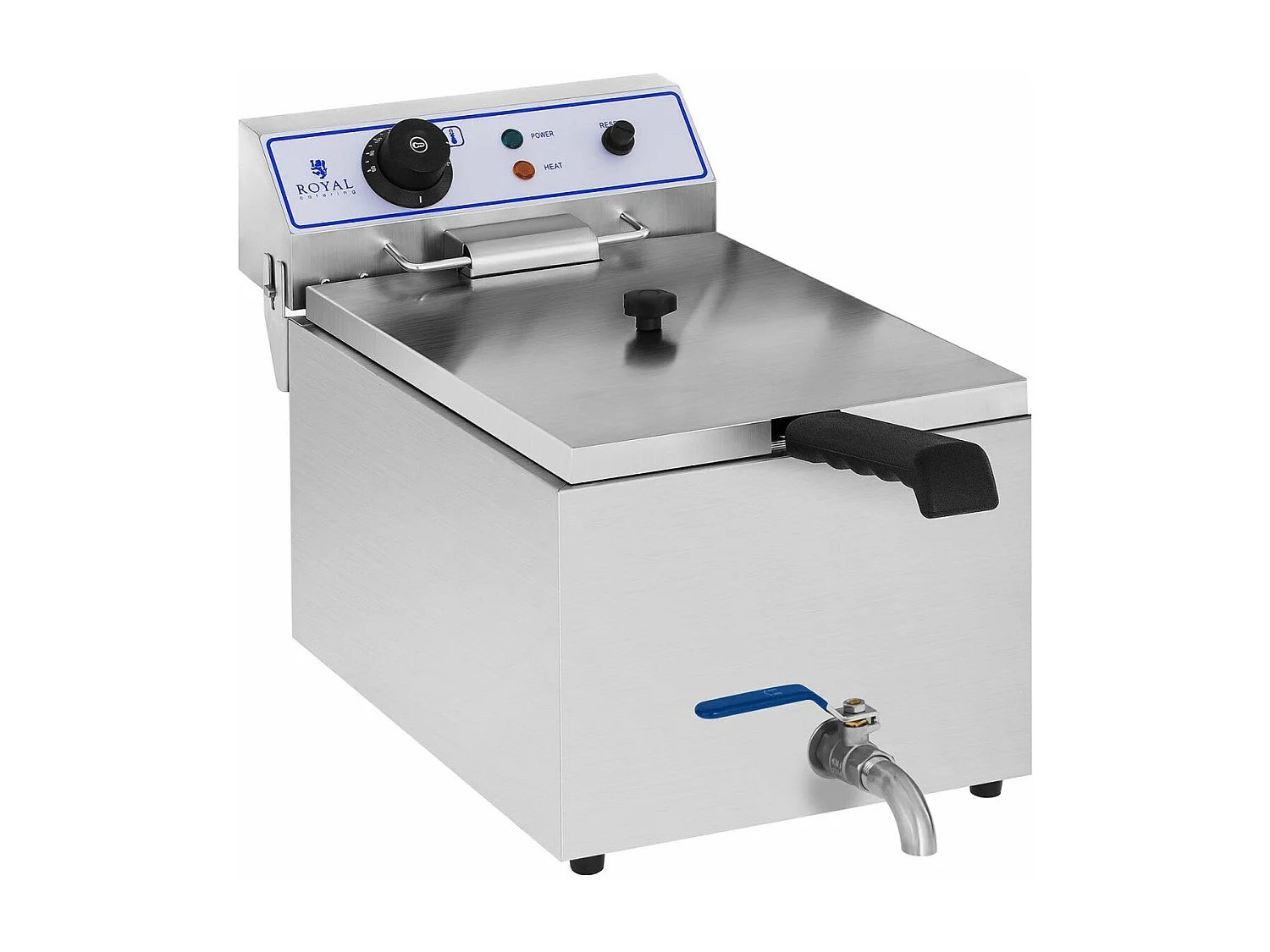 Fritadeira elétrica profissional para restaurante 1 x 17 litros adequada para peixes 14_0001778