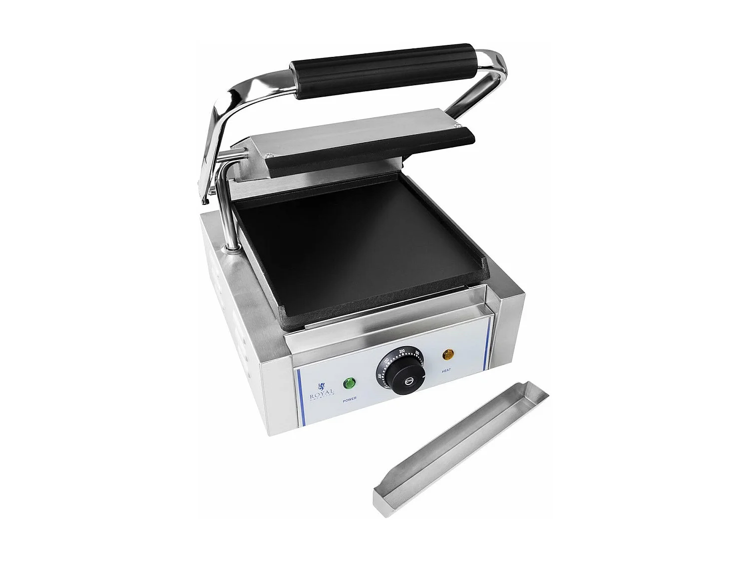 Máquina de fazer paninis lisa com placas esmaltadas 1800 watts 14_0002326