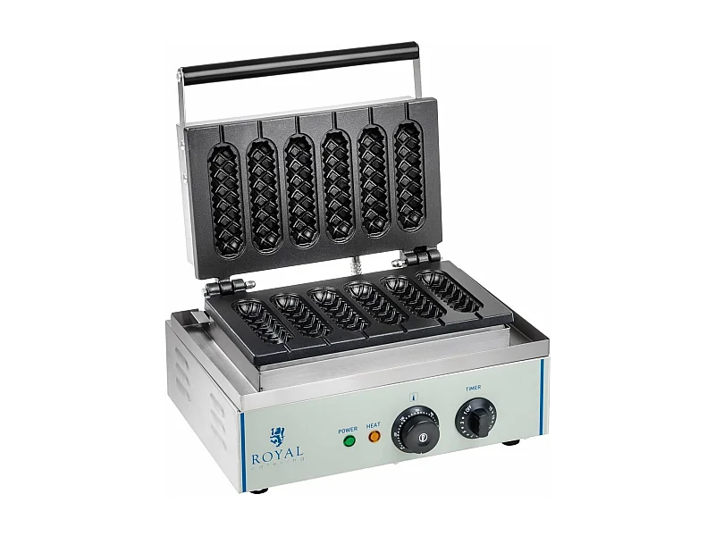 Macchina per waffle professionale cob rotonda Teflon potenza 1 x 1.500 watt 3614061