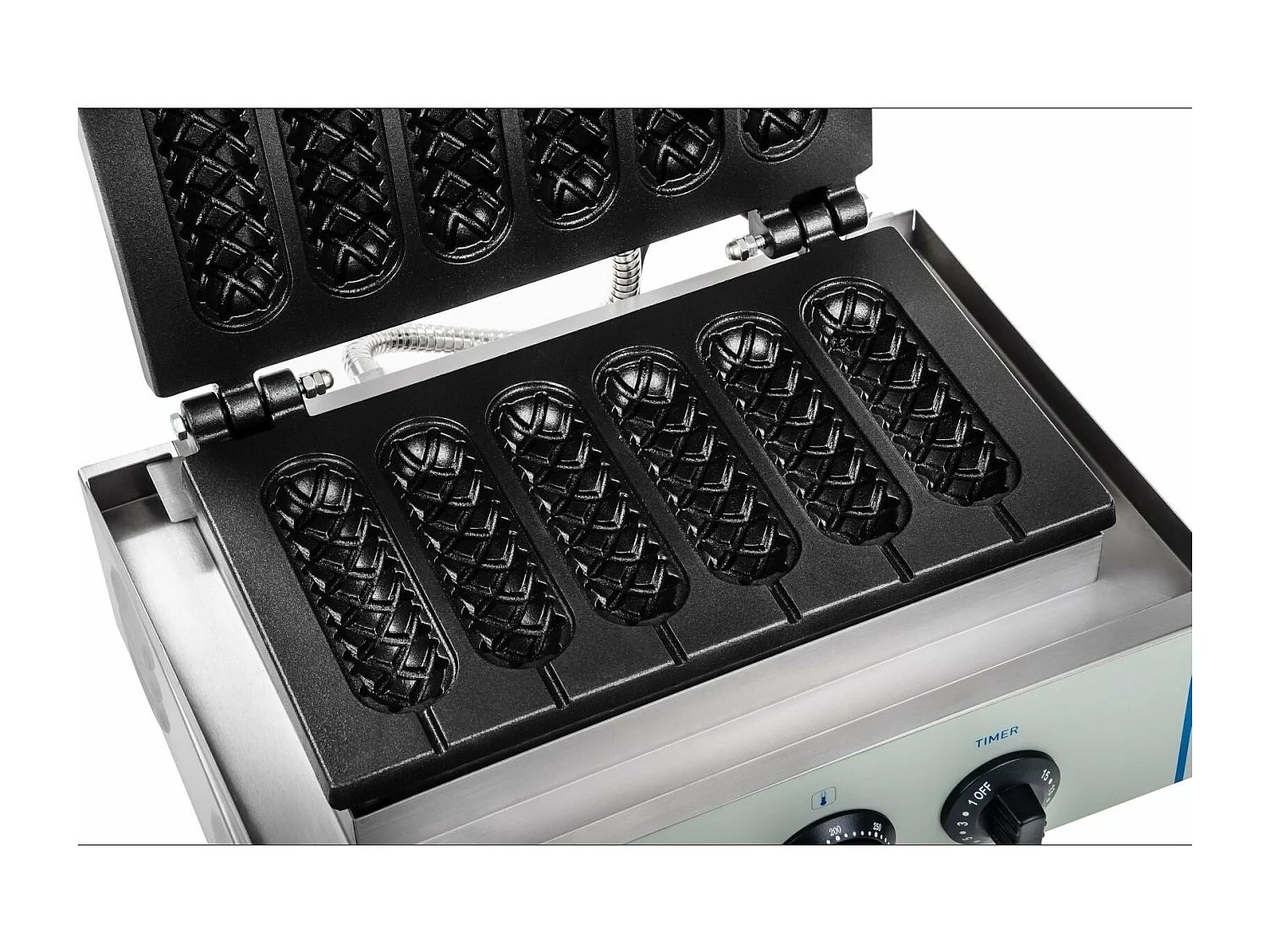 Gofrera de mazorca profesional redonda teflón potencia 1 x 1.500 vatios 3614061