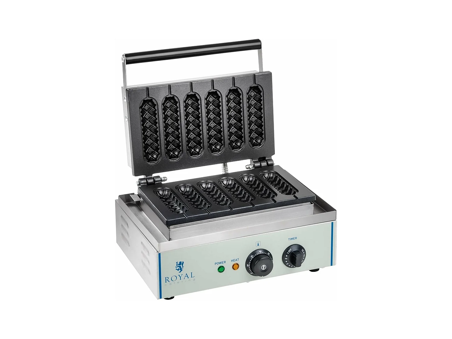 Macchina per waffle professionale cob rotonda Teflon potenza 1 x 1.500 watt 3614061