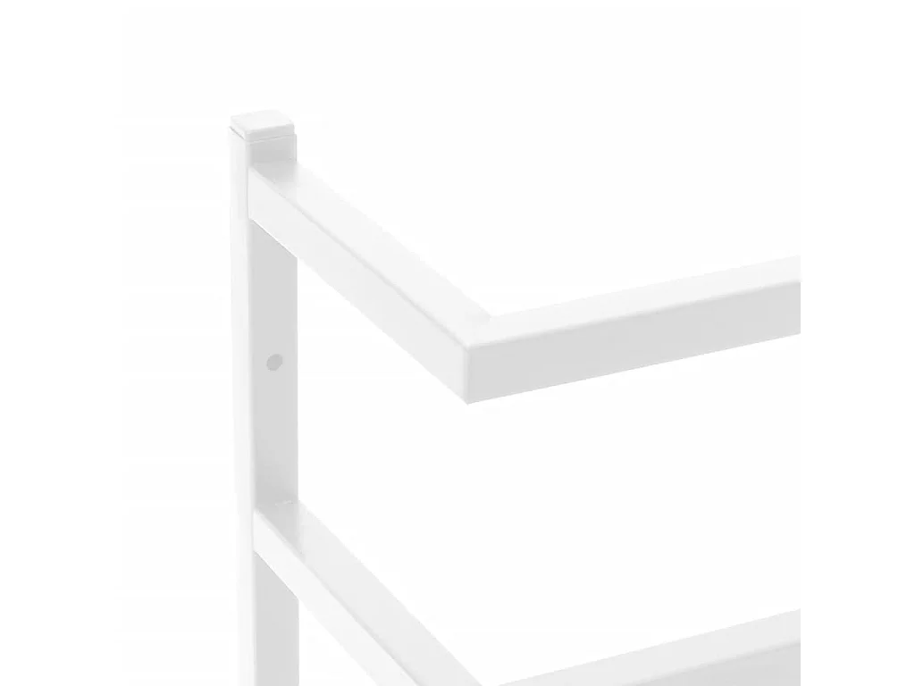 Mobile porta asciugamani da bagno 24x12x48 cm acciaio bianco 02_0005466