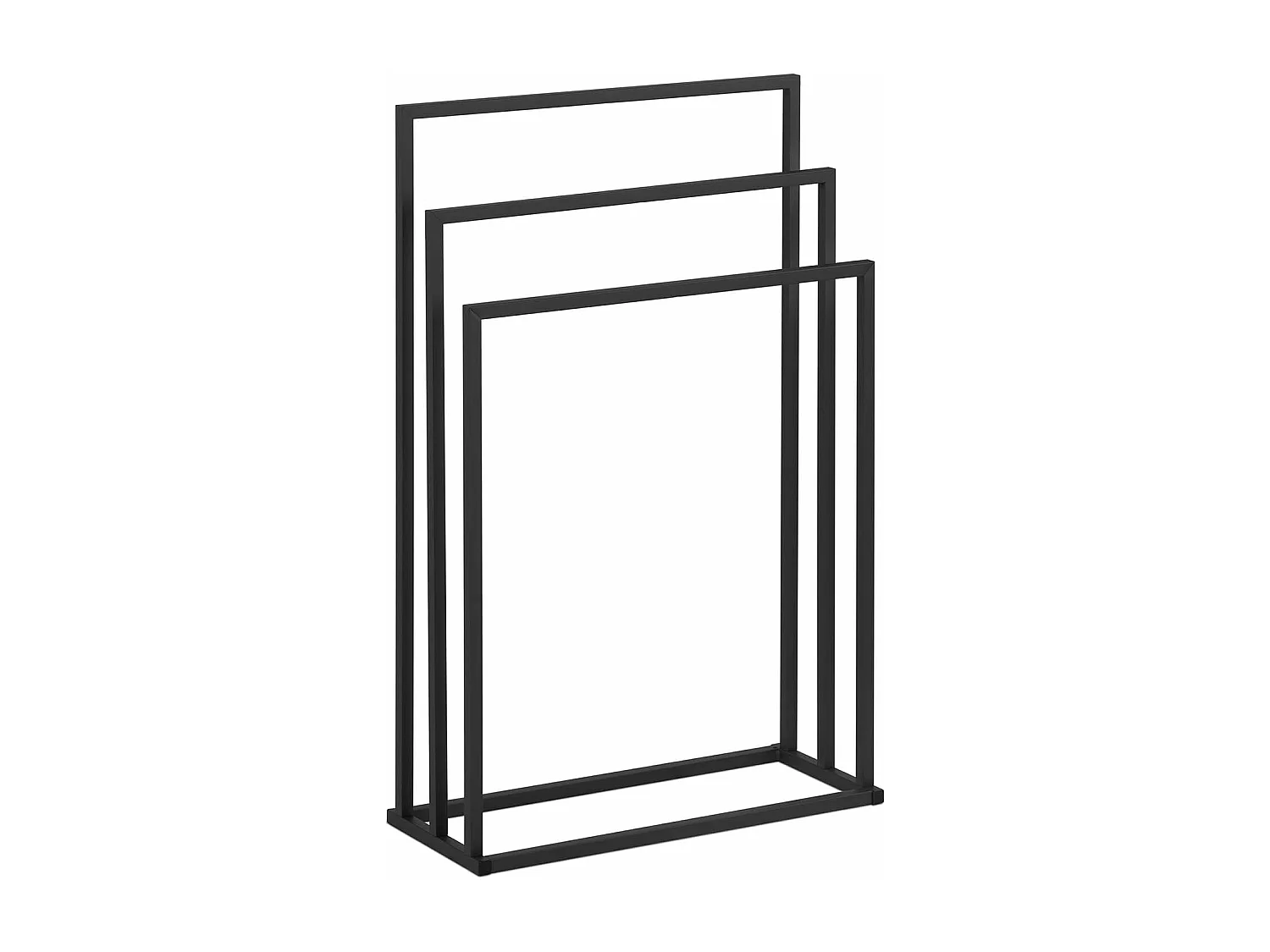 Toallero independiente de acero de 3 barras (3 barras, ancho 55 cm, capacidad 6 kg, gris oscuro) 14_0004420