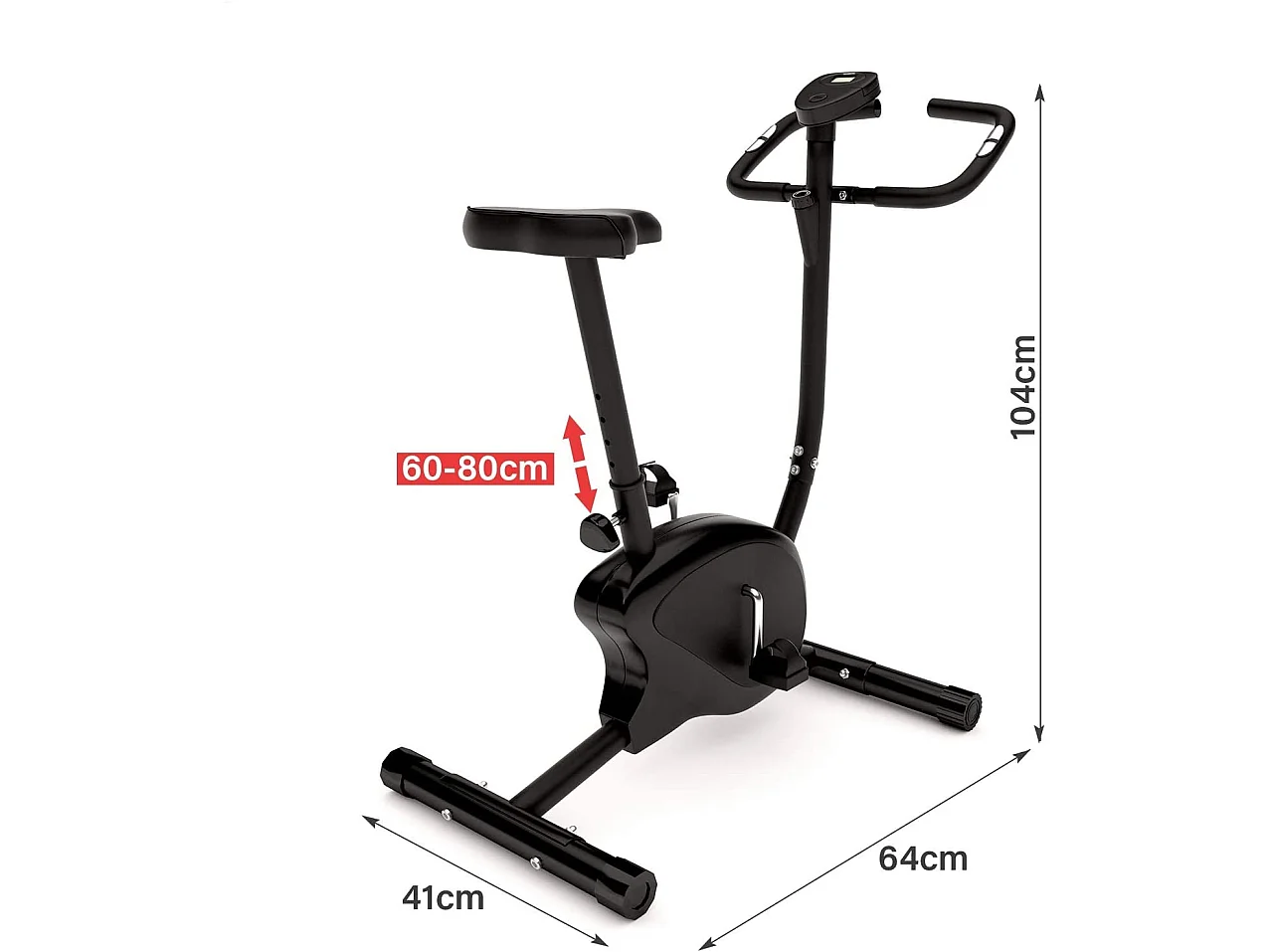 Tela LCD para bicicleta ergométrica com sensores de frequência cardíaca Sela ajustável e resistência para exercícios físicos internos Bicicleta 01_0000170