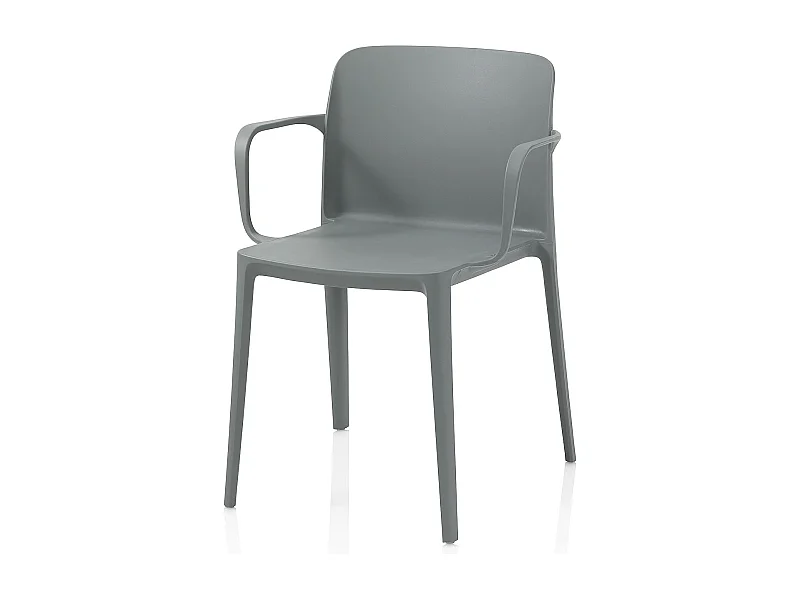 Conjunto de 4 cadeiras TIMMY cinzentas para interior/exterior