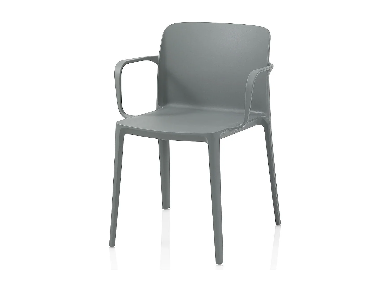 Set de 4 Chaises d'intérieur/extérieur TIMMY grise