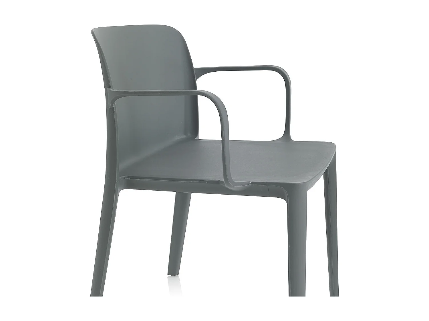 Set de 4 Chaises d'intérieur/extérieur TIMMY grise