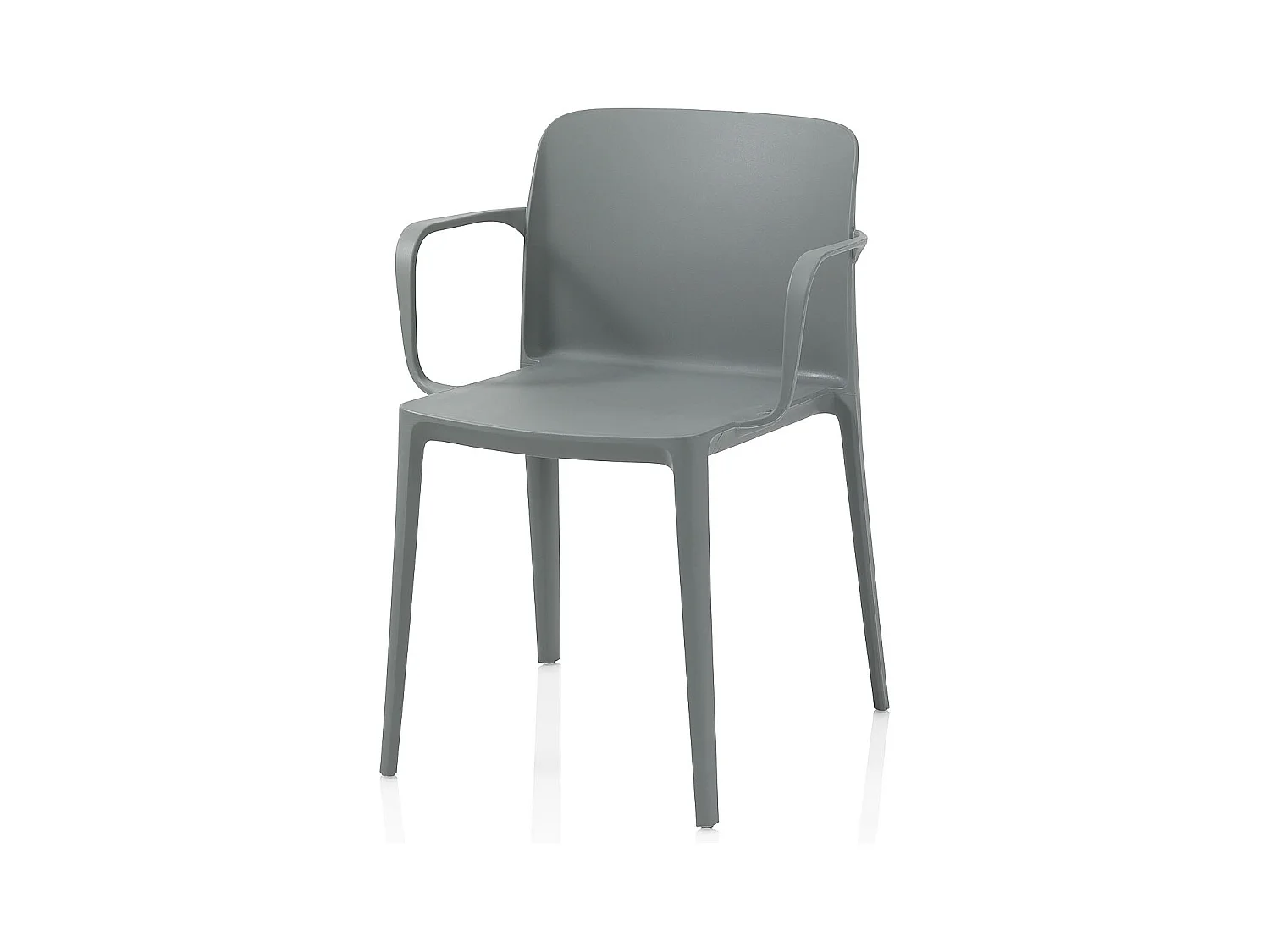 Set de 4 Chaises d'intérieur/extérieur TIMMY grise