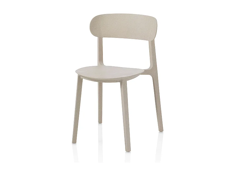 Set de 4 Chaises d'intérieur/extérieur recyclé SILVIA beige