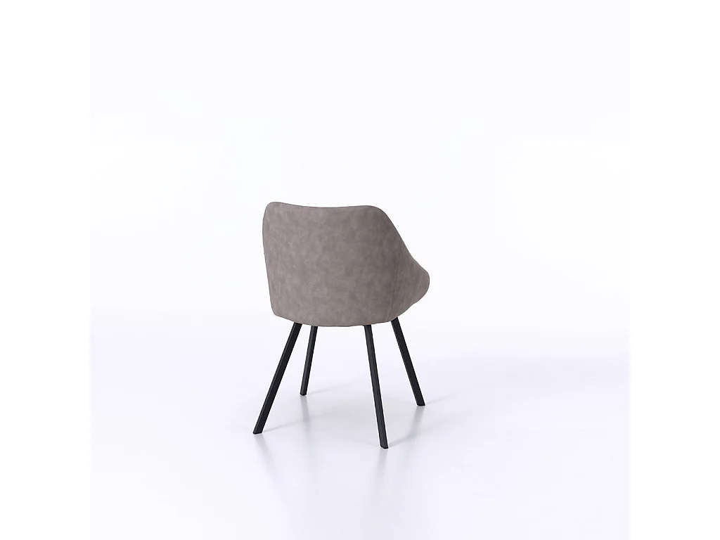 Set de 2 Chaises INES taupe melange