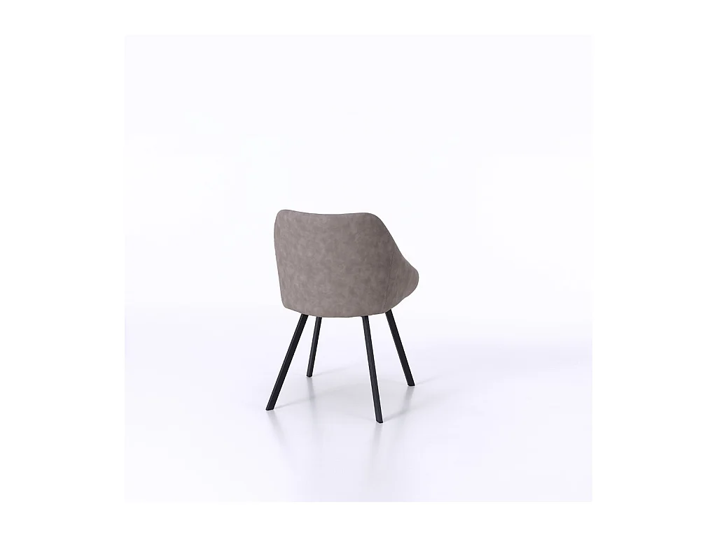 Set de 2 Chaises INES taupe melange