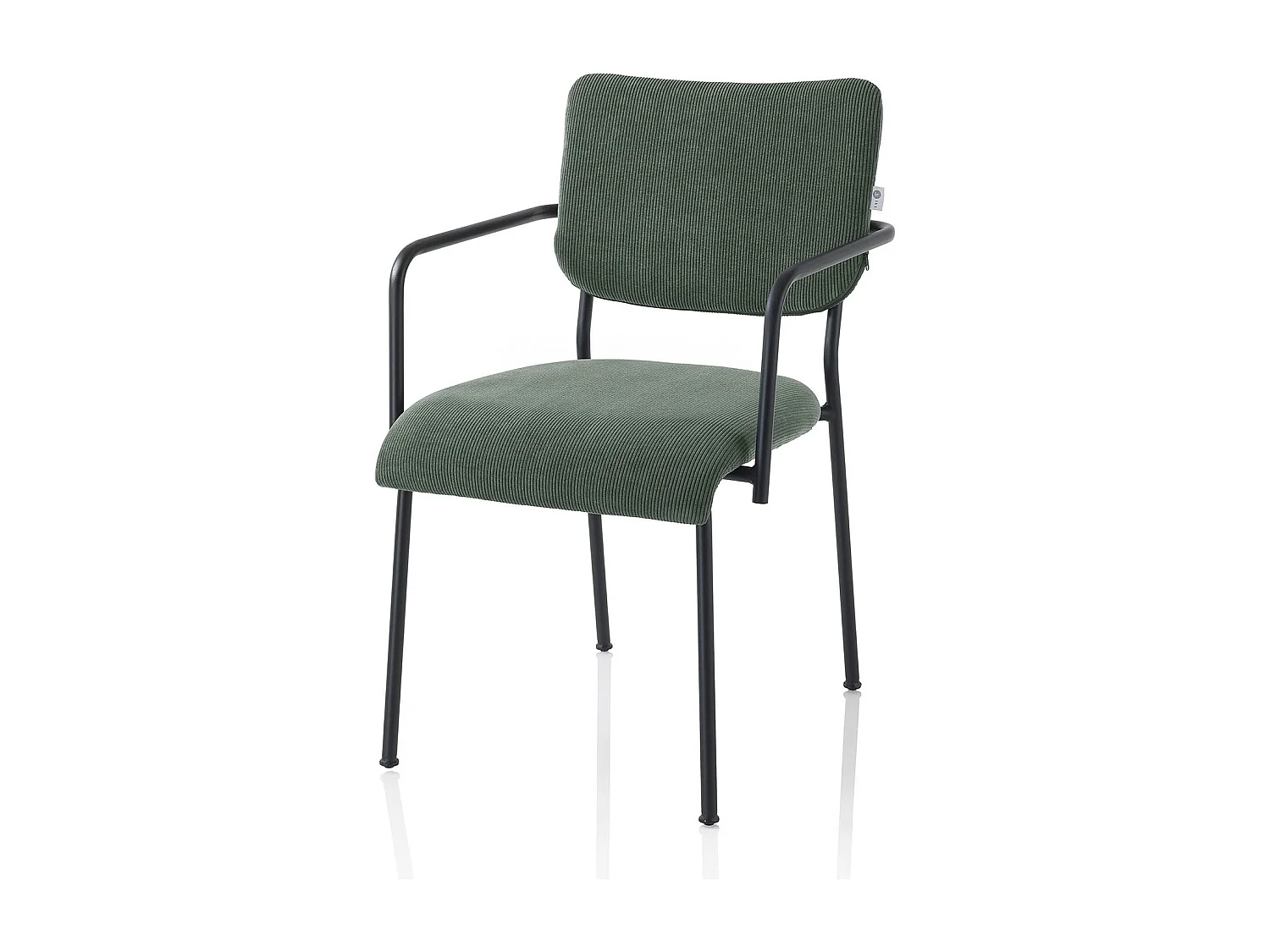 Set de 2 Chaises avec accoudoirs LOIS vert bouteille