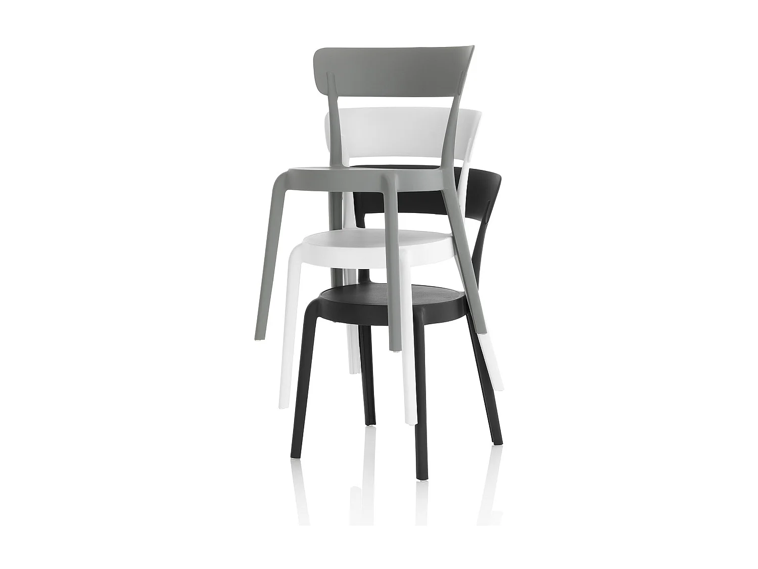 Set de 4 Chaises d’intérieur/extérieur ISABEL gris