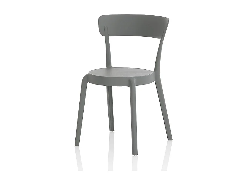 Set de 4 Chaises d’intérieur/extérieur ISABEL gris