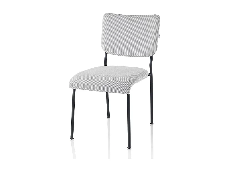 Set de 2 Chaises LOIS gris clair
