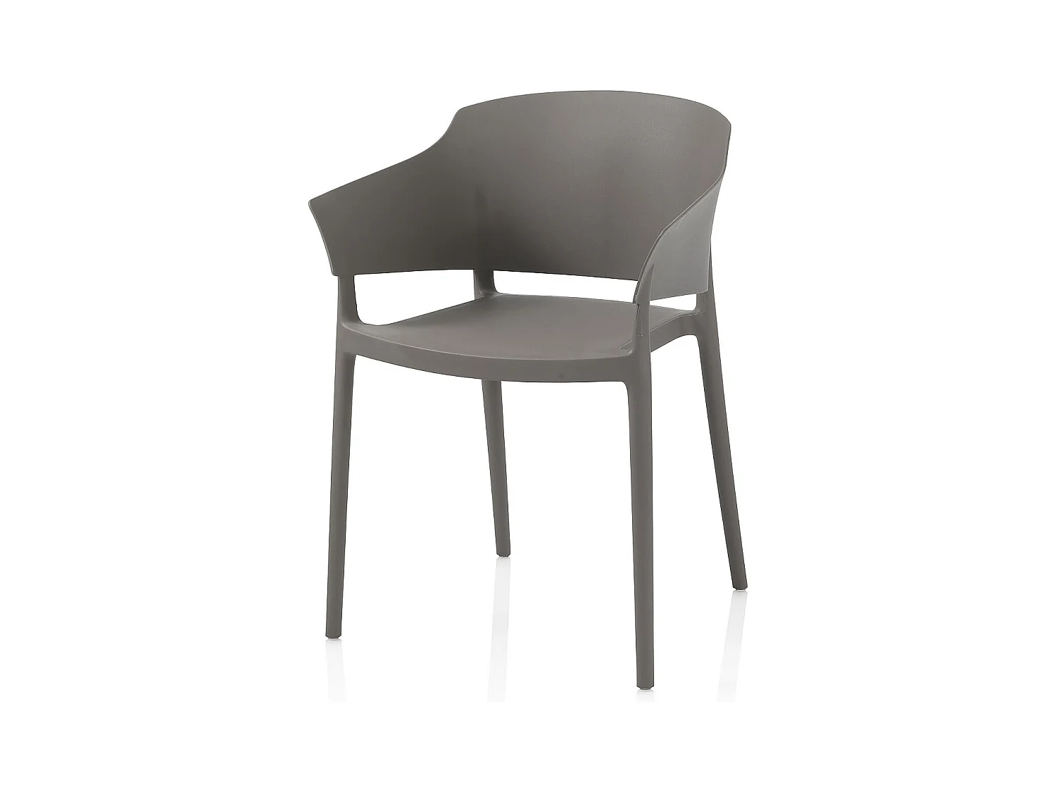 Set de 4 Chaises d'intérieur/extérieur ANDRA grise