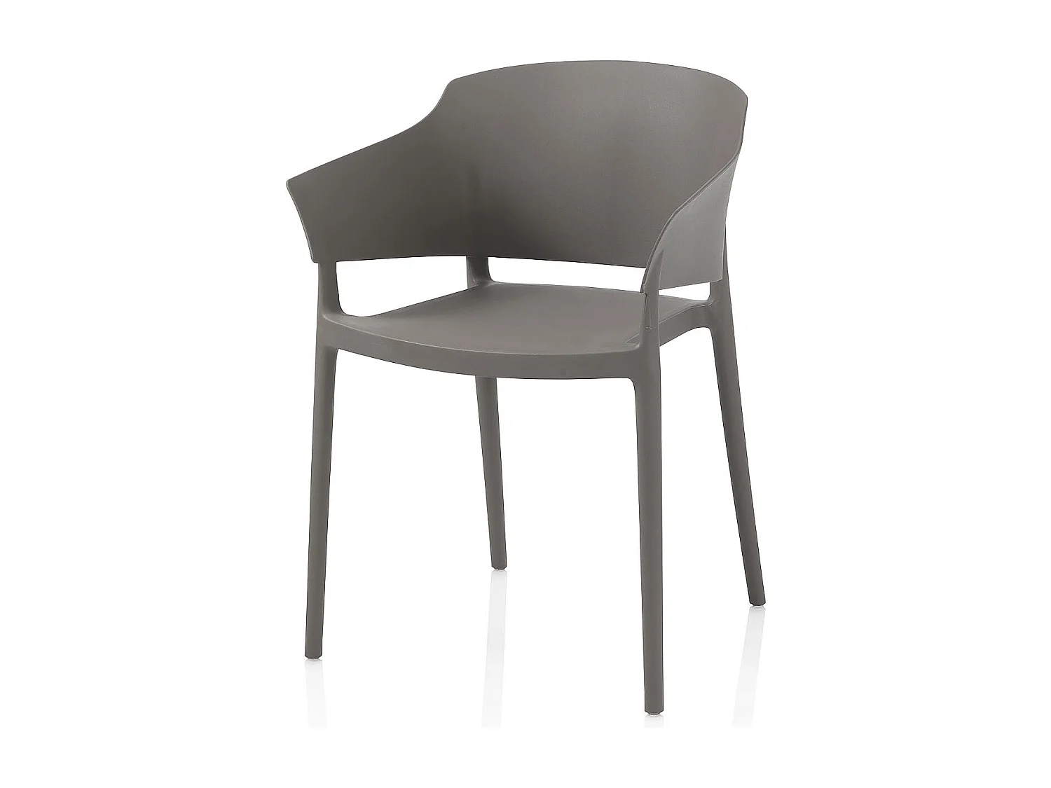 Set de 4 Chaises d'intérieur/extérieur ANDRA grise