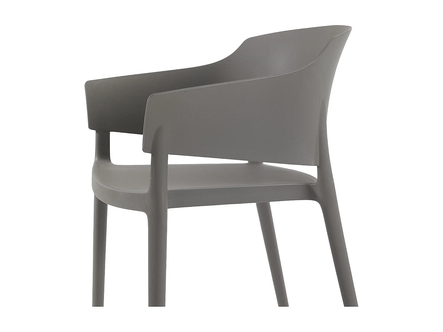 Set de 4 Chaises d'intérieur/extérieur ANDRA grise