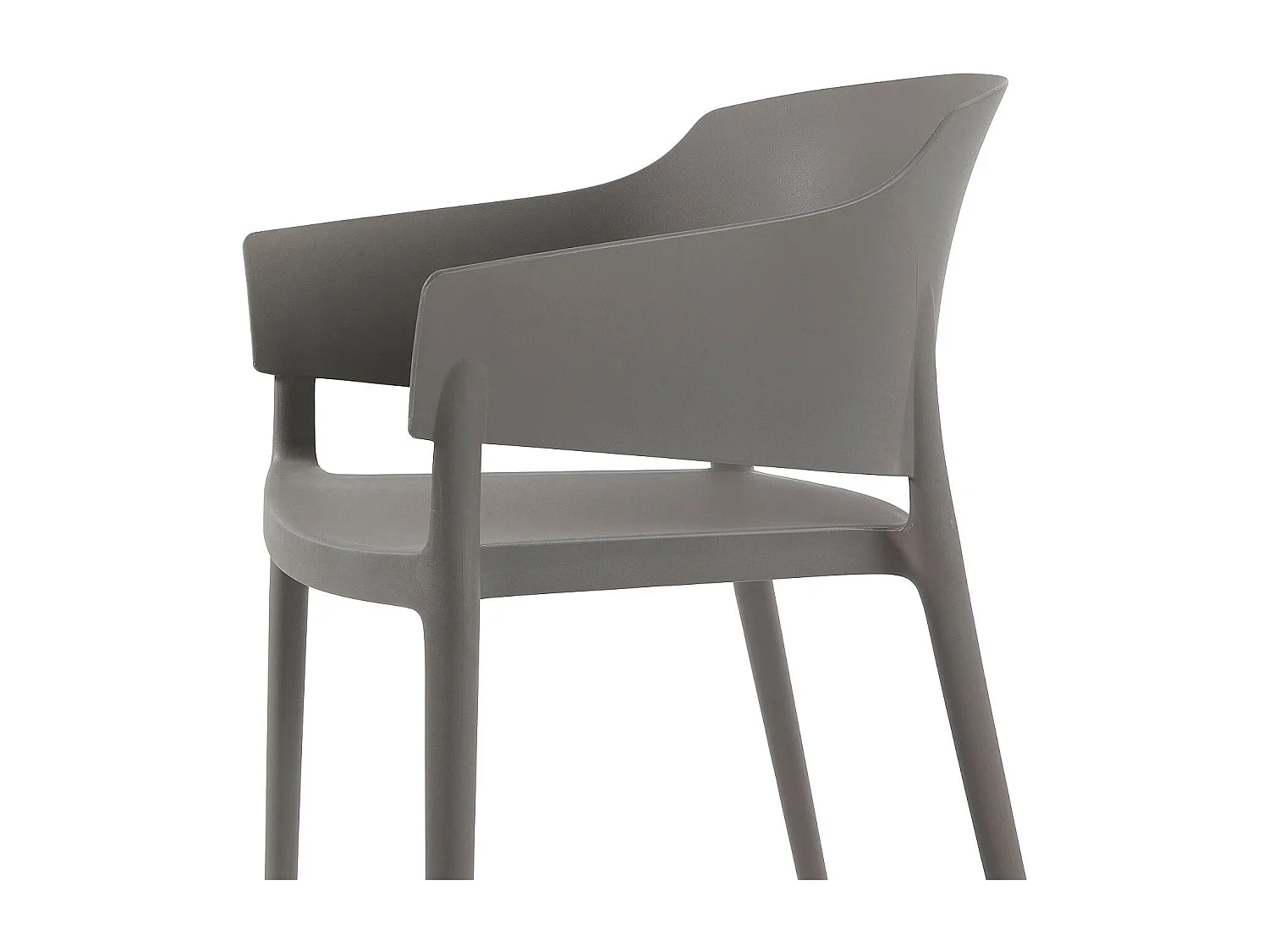 Set de 4 Chaises d'intérieur/extérieur ANDRA grise