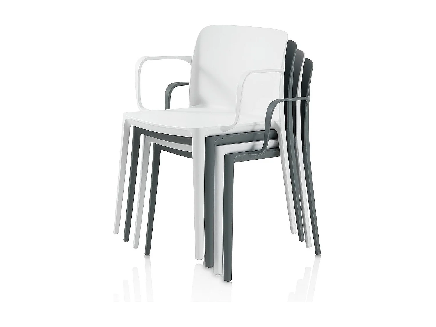 Set de 4 Chaises d'intérieur/extérieur TIMMY blanche